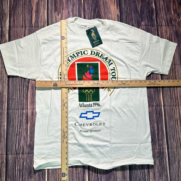 NWT Olympic Dream Tour Atlanta 1996 Sponsored By Chevrolet Hanes Beefy T-Shirt - Picture 5 of 5